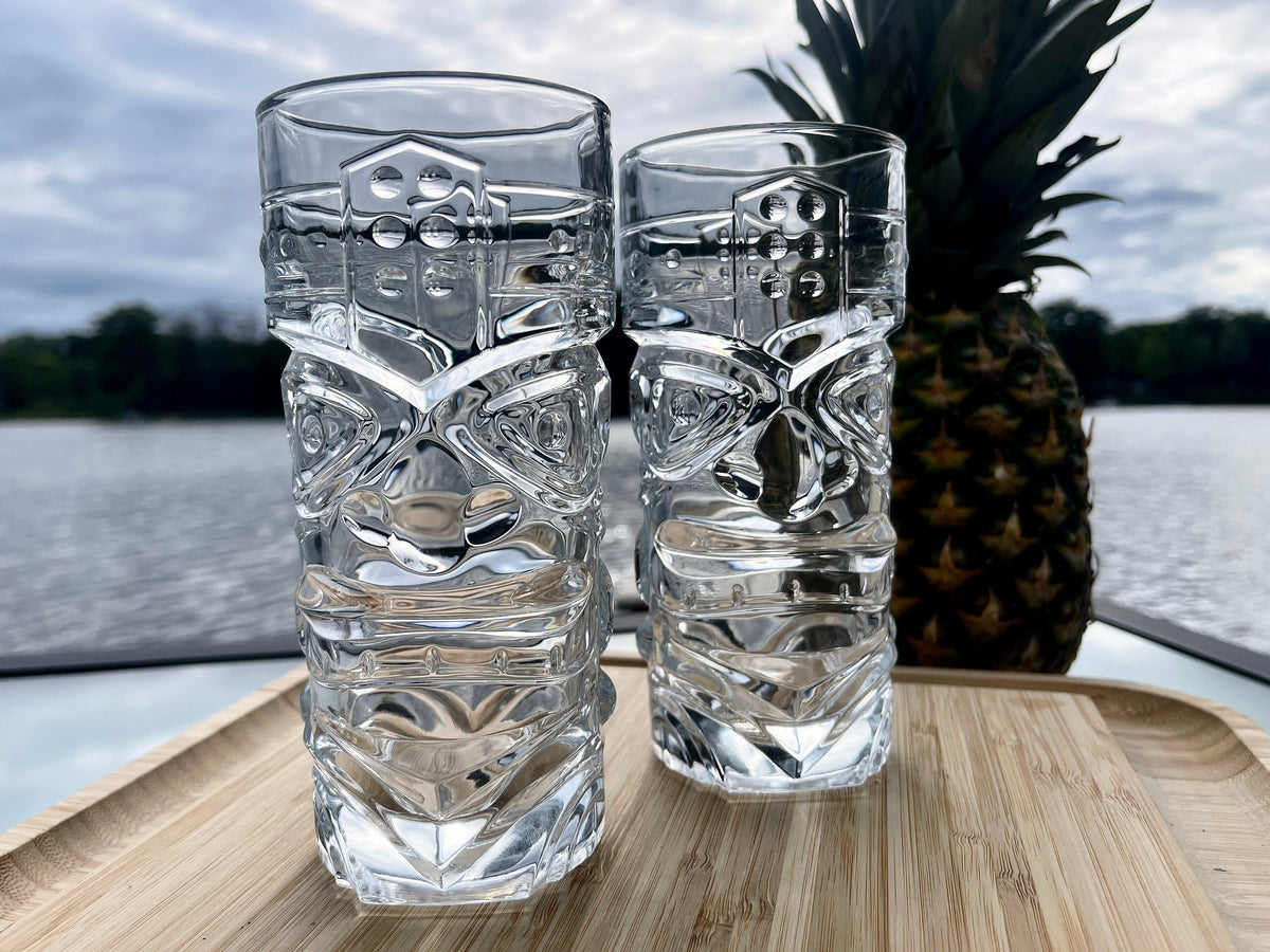 Tall angry tiki glass base