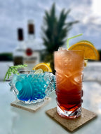 Tall angry tiki glass profile