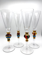 Vintage Artland Splendor jeweled champagne flutes - image 3