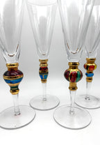 Vintage Artland Splendor jeweled champagne flutes - image 4