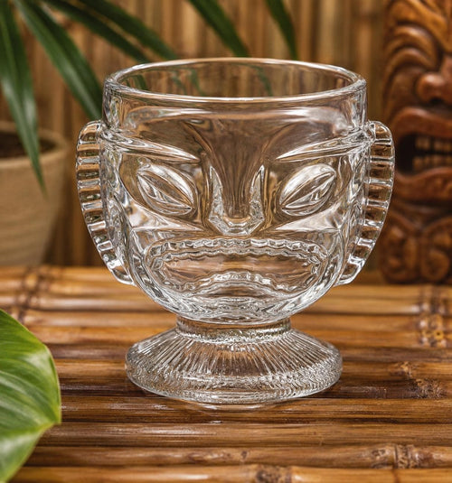 Big Kahuna clear tiki glass