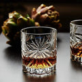 Botanical sunray double old fashioned glasses, set of two