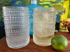 Clear beaded highball glasses profile