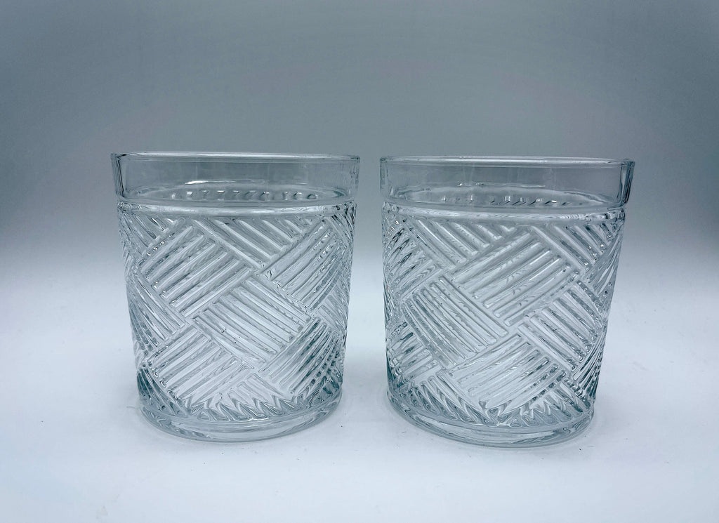 Crisscross rocks glasses, set of 2