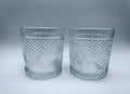 Crisscross rocks glasses, set of 2