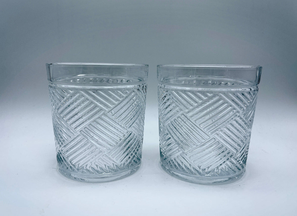 Crisscross rocks glasses, set of 2