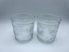Crisscross rocks glasses detail