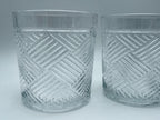 Crisscross rocks glasses