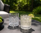 Classic Faceted Rocks Glasses, Set of 2 | 11 oz — photo 2