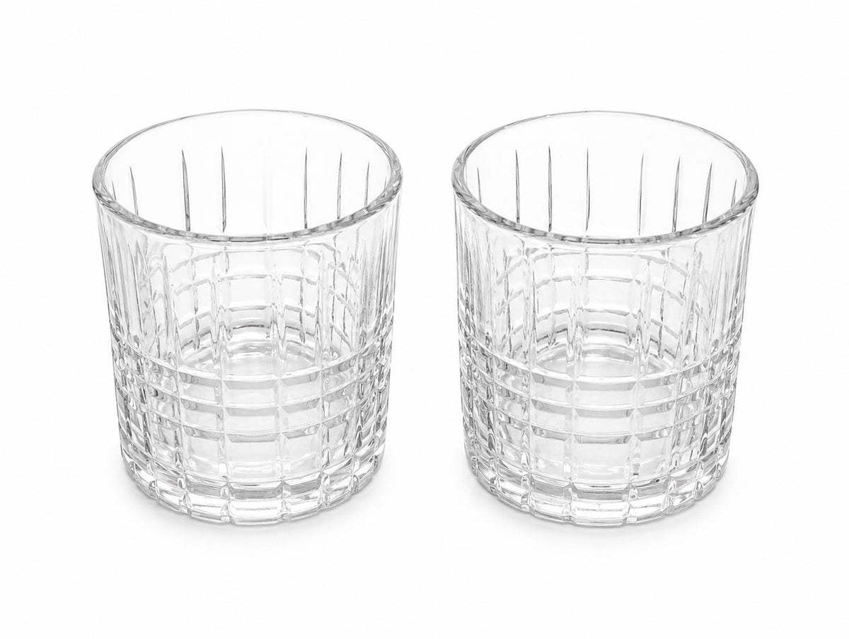 Geometric Cut-Design Rocks Glasses, Set of 2 | 11 oz — photo 3