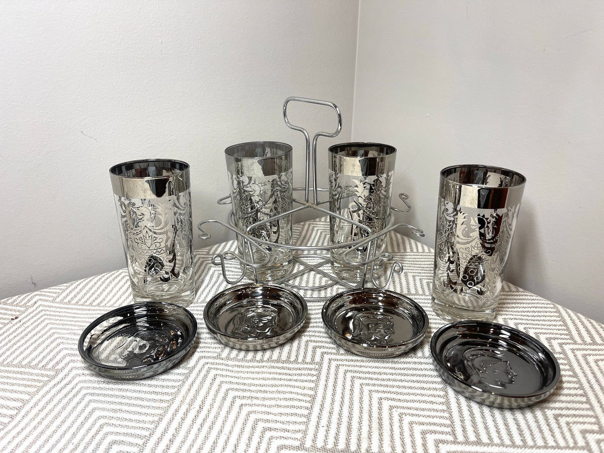 Vintage 1960s Kimiko Guardian Gladiator Barware Set, 9 Pieces — photo 5