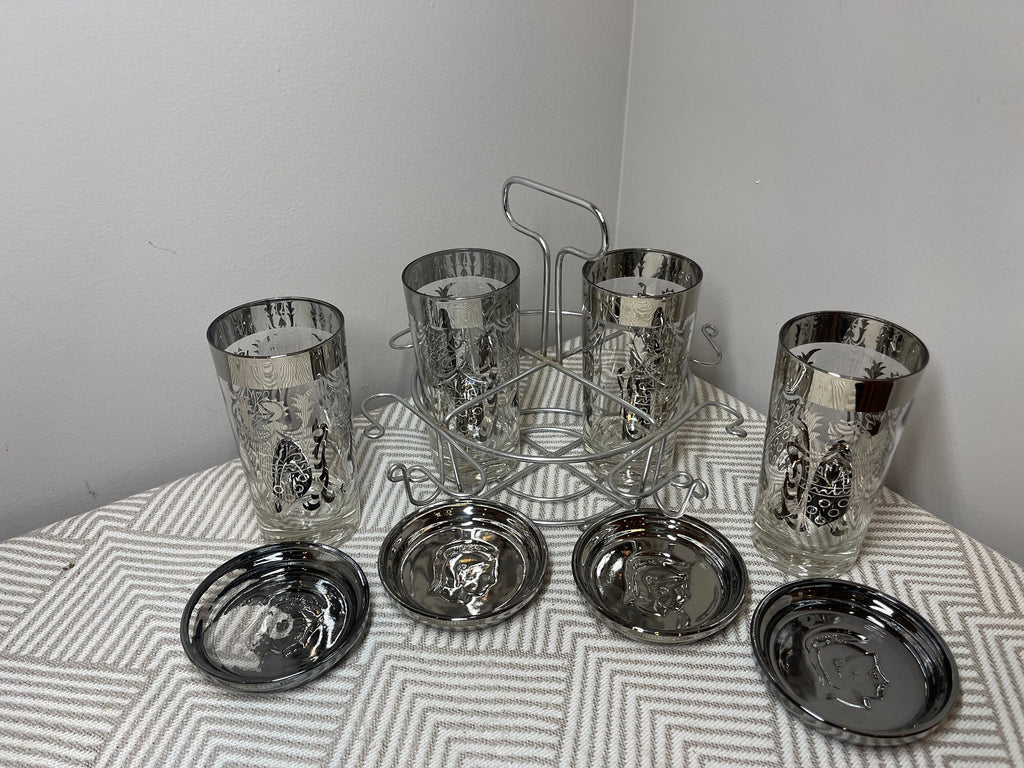 Vintage 1960s Kimiko Guardian Gladiator Barware Set, 9 Pieces — photo 6