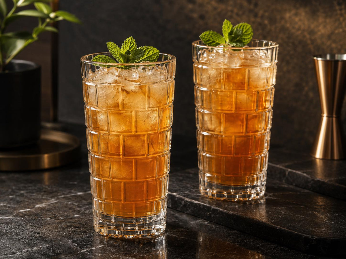 Stackable Dragon Scale Highball Glasses, Set of 2 | 13 oz — photo 1