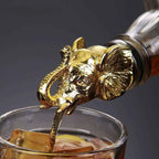 Gold Elephant Head Liquor and Wine Bottle Pourer — photo 1