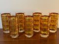 Vintage Georges Briard Gold Circle Highball Glasses, Set of 7 — photo 1