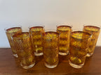 Vintage Georges Briard Gold Circle Highball Glasses, Set of 7 — photo 3