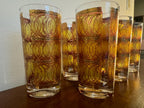 Vintage Georges Briard Gold Circle Highball Glasses, Set of 7 — photo 8