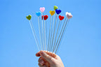 Colorful Heart Glass Drink Stirrers — photo 1