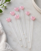 Colorful Heart Glass Drink Stirrers — photo 4