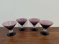 Vintage Bryce Wilmington Amethyst Champagne Coupes, Set of 4 — photo 1