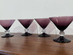 Vintage Bryce Wilmington Amethyst Champagne Coupes, Set of 4 — photo 3