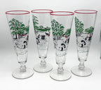 Vintage Libbey Currier & Ives “Making Hay” Pilsner Glasses, Set of 4 — photo 1