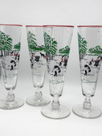 Vintage Libbey Currier & Ives “Making Hay” Pilsner Glasses, Set of 4 — photo 3