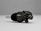 Black Leopard Head Liquor and Wine Bottle Pourer — photo 1