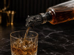 Black Leopard Head Liquor and Wine Bottle Pourer — photo 2