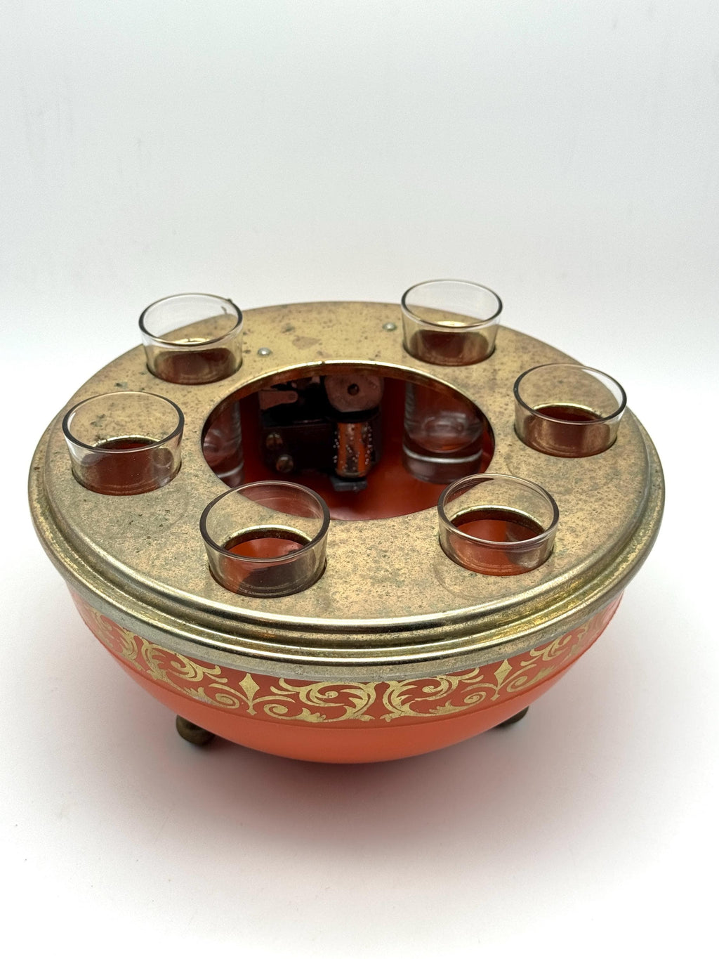 Vintage 1960s Musical Birdcage Bar Set with 6 Shot Glasses — photo 6