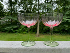 Green and pink floral champagne coupe glasses - image 5