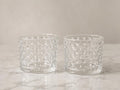 Hobnail rocks glasses, set of 2