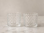 Hobnail rocks glasses, set of 2