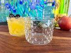 Hobnail rocks glasses side view
