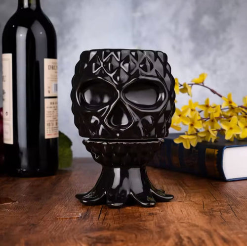 Black skeleton pineapple tiki glass - image 2