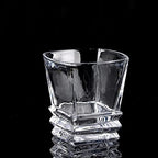 Stacked ribbed rocks glasses dimensions